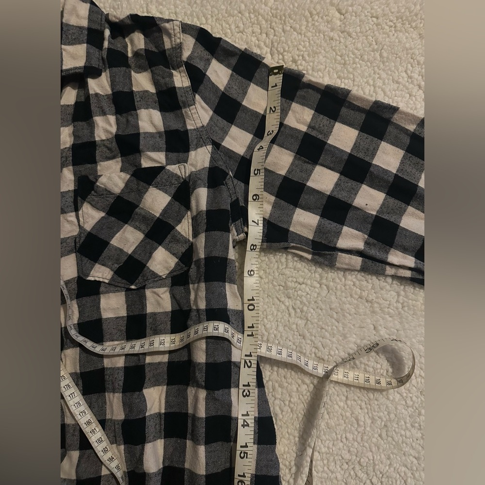 Old Navy Women’s Tunic Button Down Long Sleeve Plaid Shirt Size XL - Picture 10 of 11